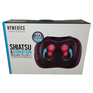 HoMedics Shiatsu and Vibration Massage Pillow With Heat 3D Technology